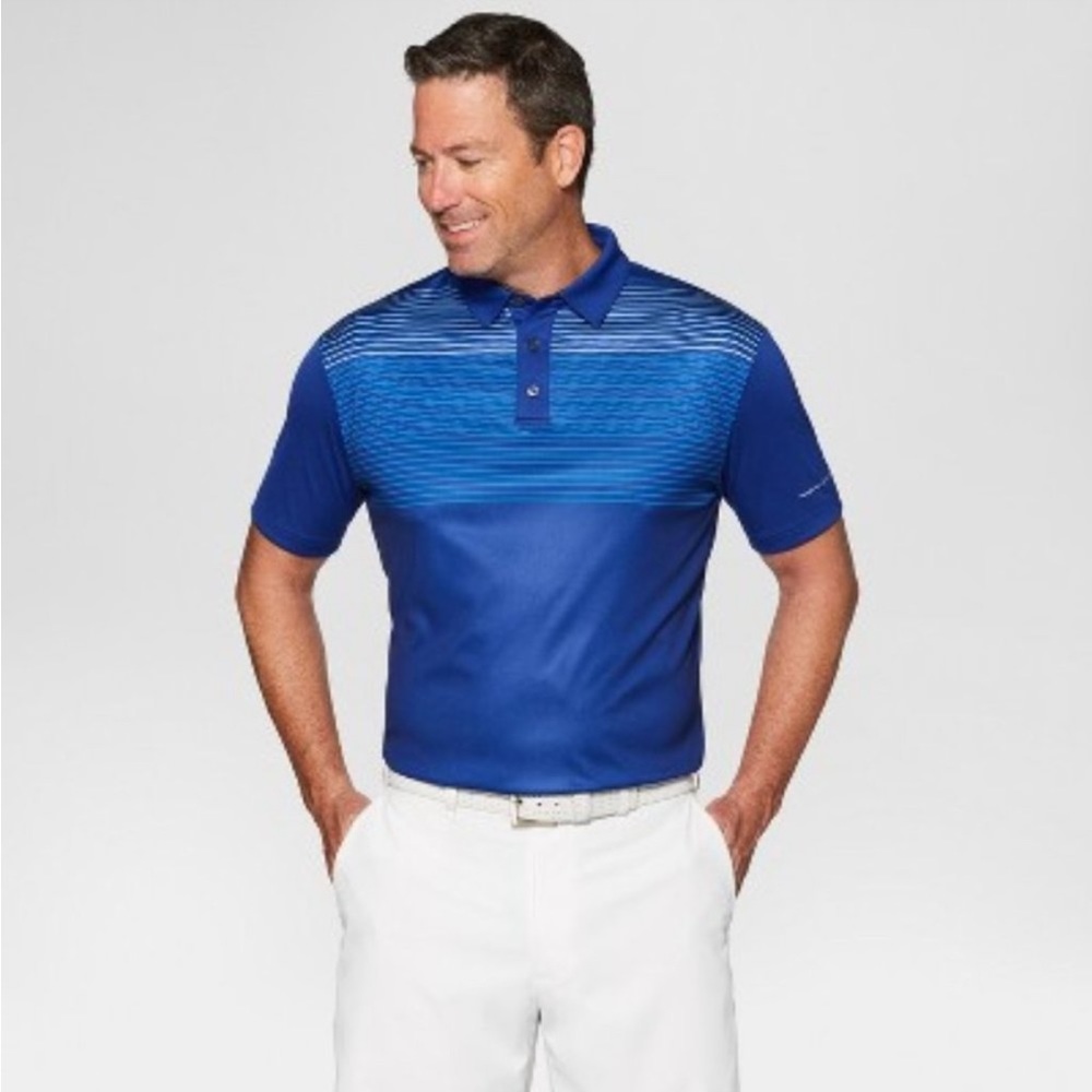 NWT -‎ Jack Nicklaus Royal Blue Striped Polo Shirt